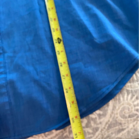 Orvis Mens Sz 2XL Tech Chambray Performance Work Button Shirt Active Fit Blue SS - Picture 4 of 9